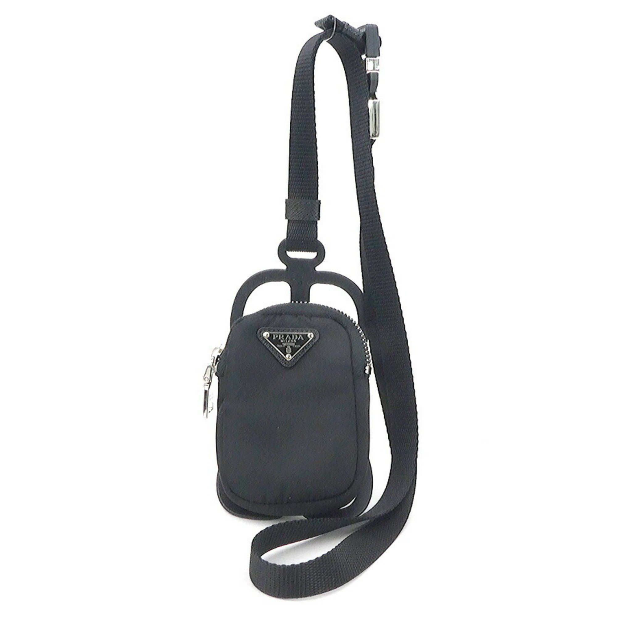 image of Prada Smartphone Case Holder Nylon Black Unisex 1Zt016, Women's