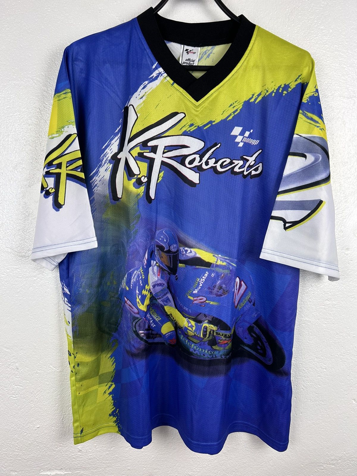 Vintage 00s Vintage 2000 MotoGP Kenny Roberts AOP Racing Jersey Size US XXL / EU 58 / 5 - 1 Thumbnail