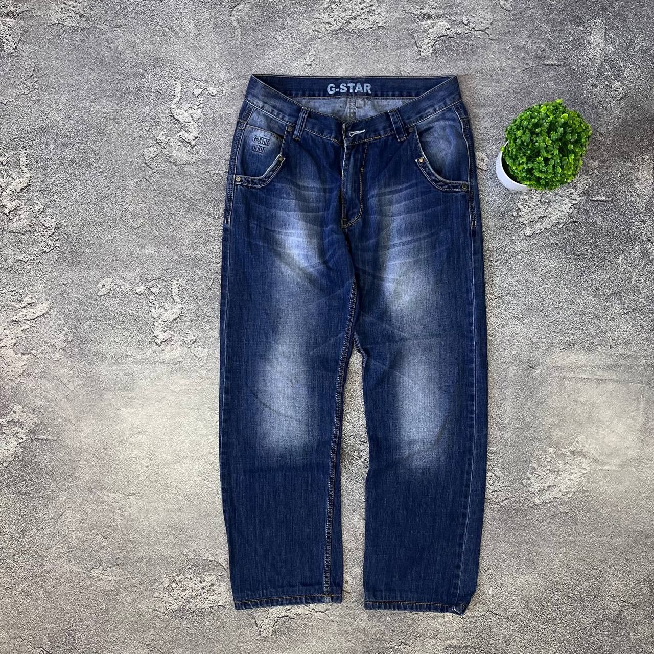 G-Star Vintage Big Logo G-Star Faded Jeans Distressed Thrashed Y2K Size US 33 - 9 Thumbnail