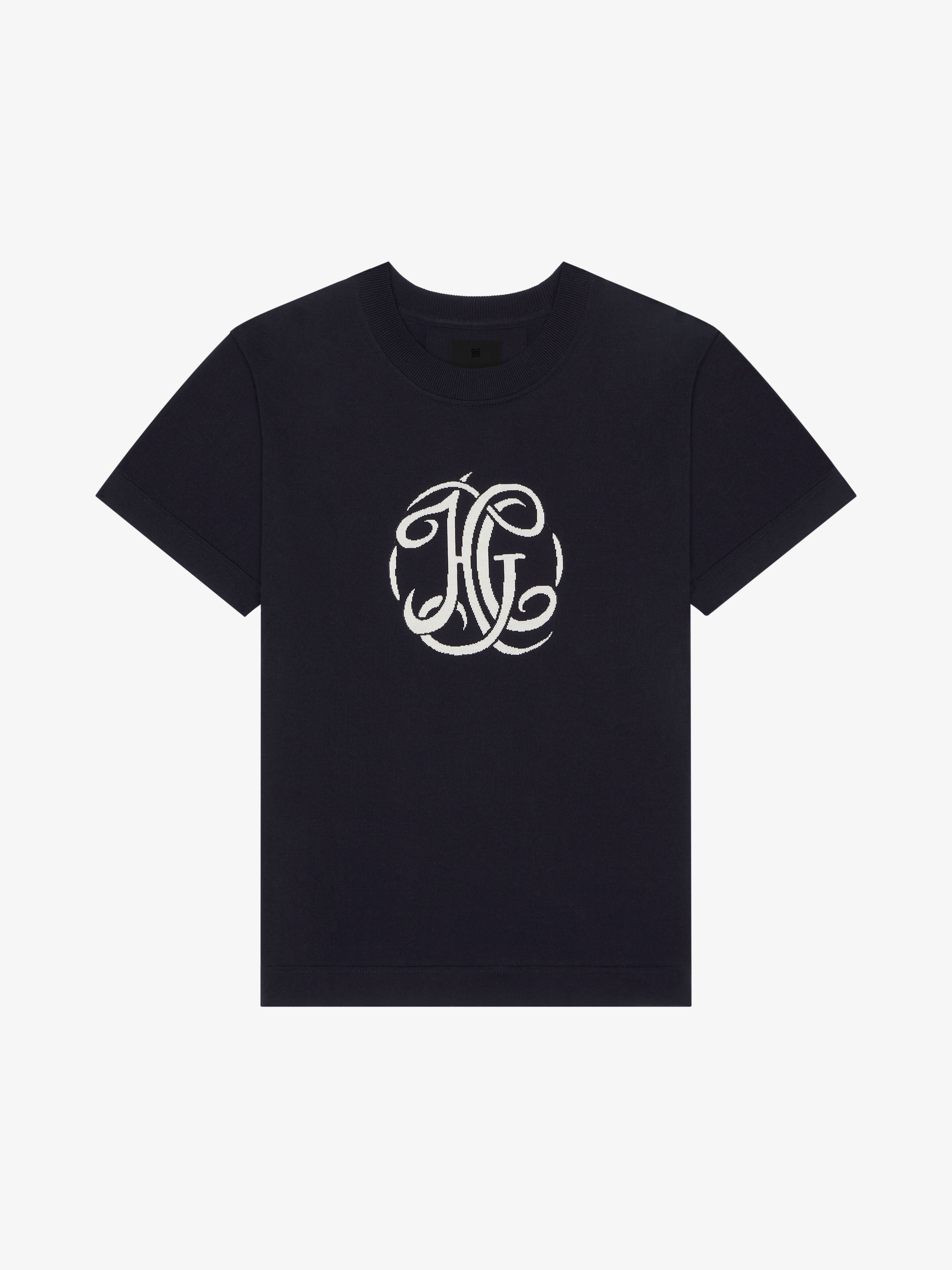 Givenchy o1w1db10326 Knitted Crew Neck T-Shirt in Dark Blue Size US XL / EU 56 / 4 - 1 Thumbnail