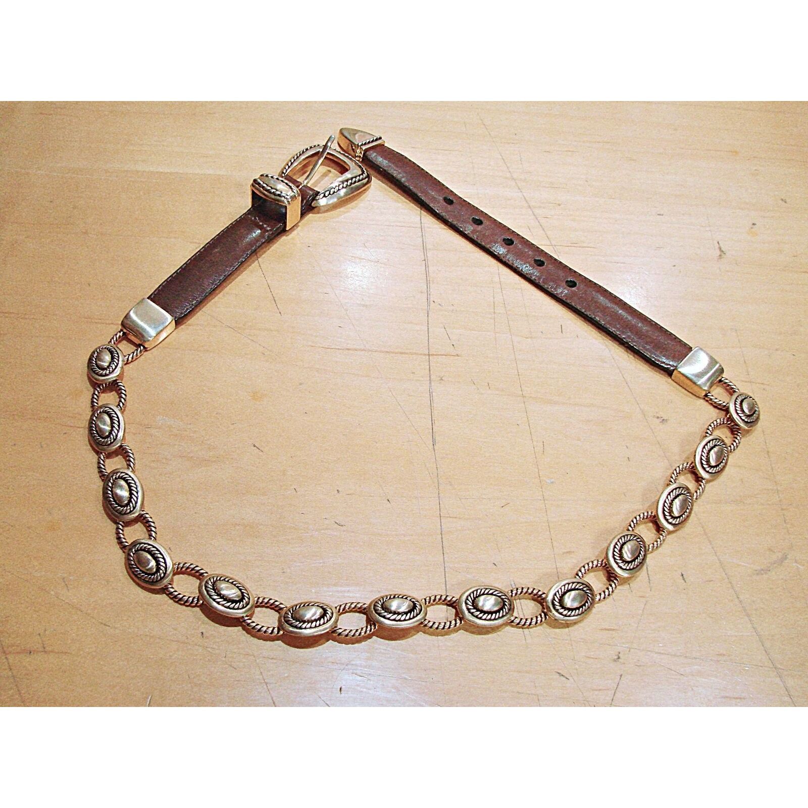 BRIGHTON Silvertone Chain Belt