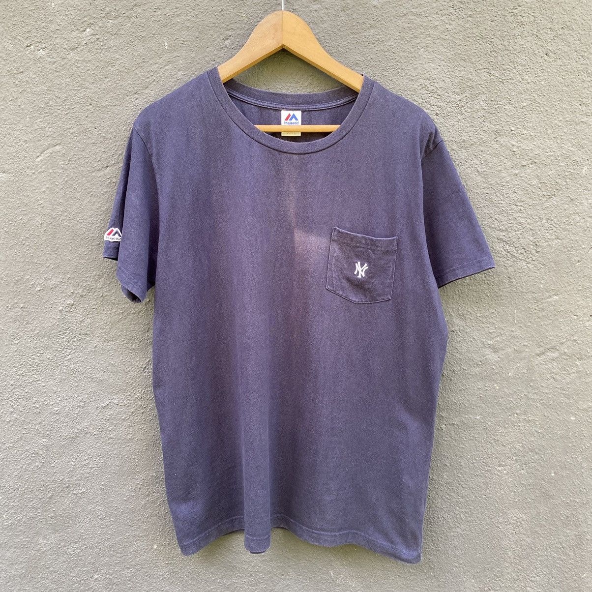 New York Yankees Thrashed Faded Vintage Y2K New York Yankees Pocket ERD TEE Size US XL / EU 56 / 4 - 1 Thumbnail