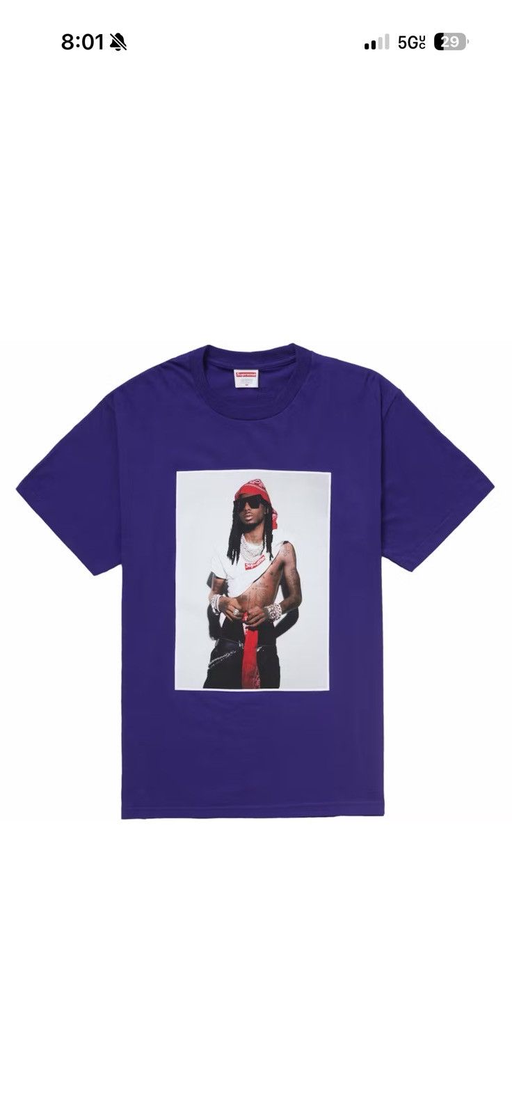 Supreme Supreme Playboi Carti Photo Tee Purple Large Size US L / EU 52-54 / 3 - 3 Thumbnail