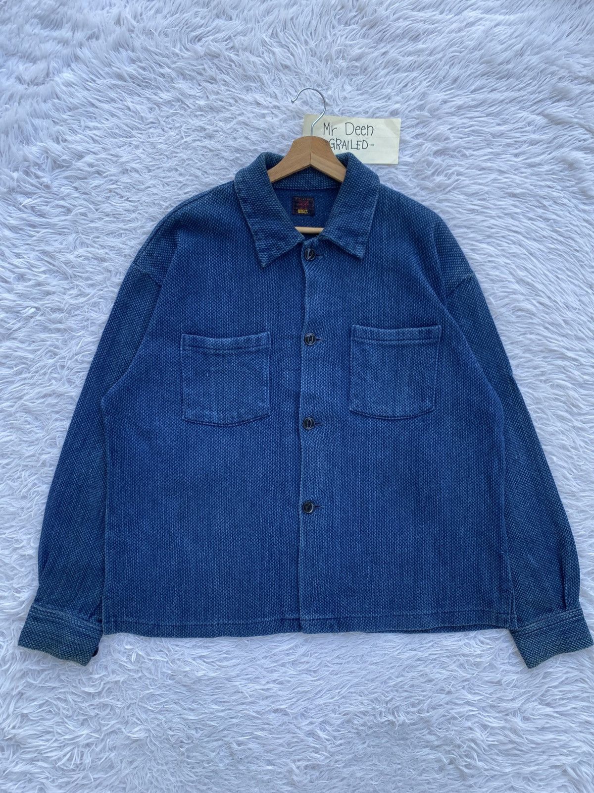 Nepenthes Vintage 90s Nepenthes Blue Worker Chore Jacket Size US L / EU 52-54 / 3 - 2 Thumbnail