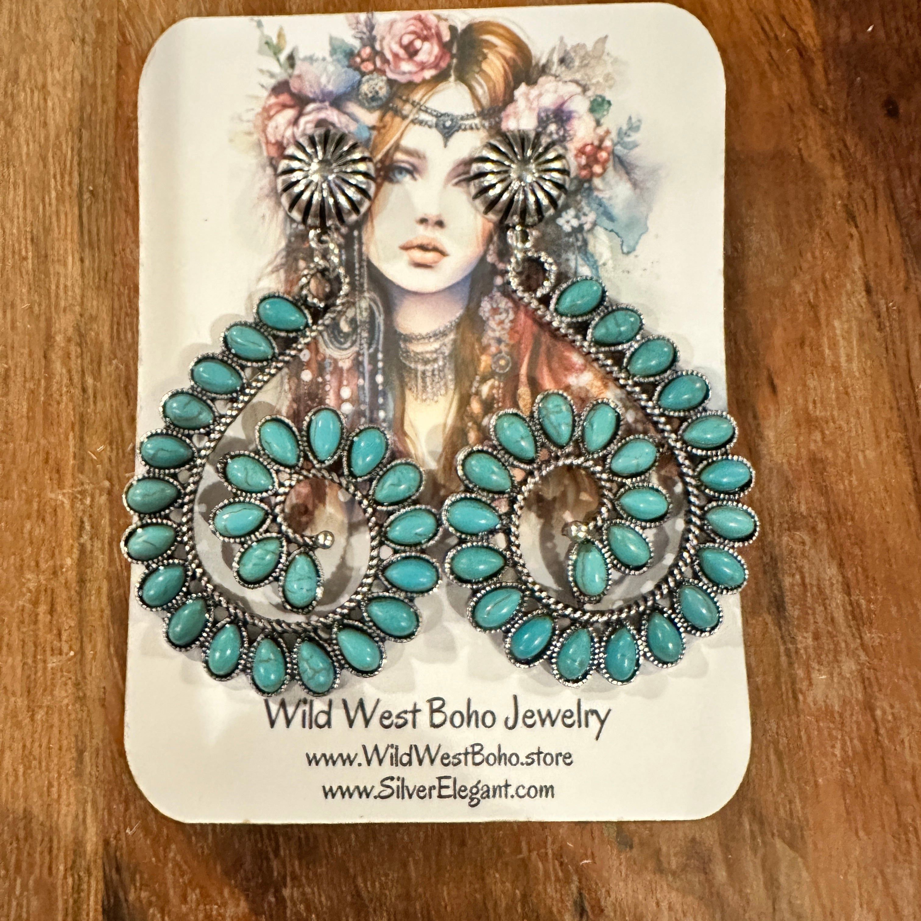 Other Boho Handcrafted Hippie Nature's Embrace Turquoise Spiral Ea Size ONE SIZE - 2 Thumbnail
