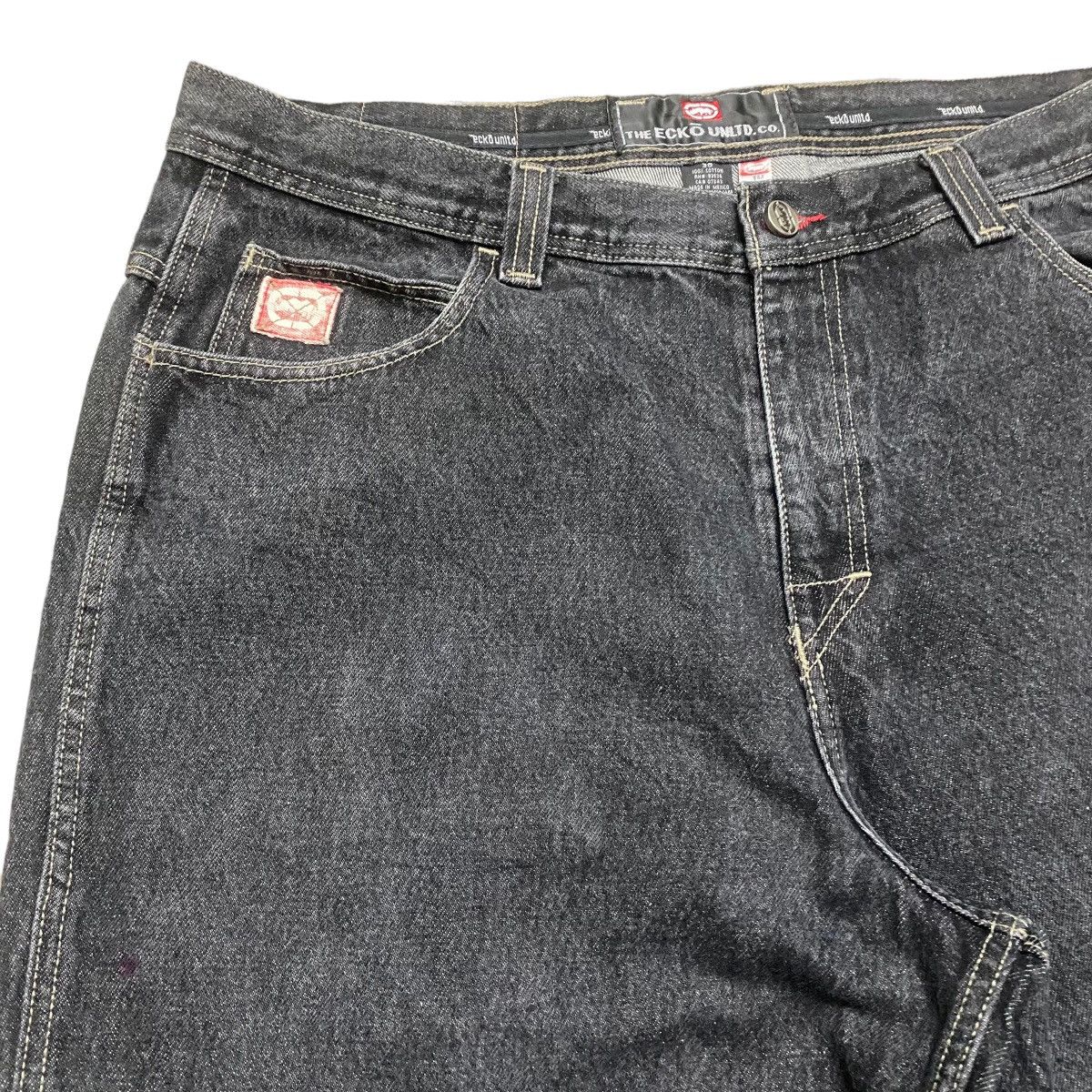 Ecko Unltd. Vintage Ecko Untld Black Denim Carpenter Baggy Pants Size US 37 - 4 Thumbnail
