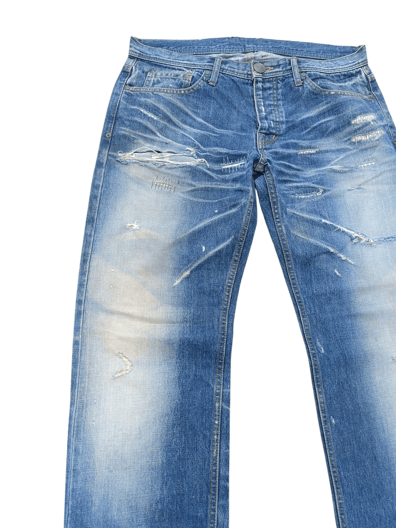 Japanese Brand Japanese Brand BAGARCH Selvedged Distressed Jeans E089 Size US 35 - 6 Thumbnail
