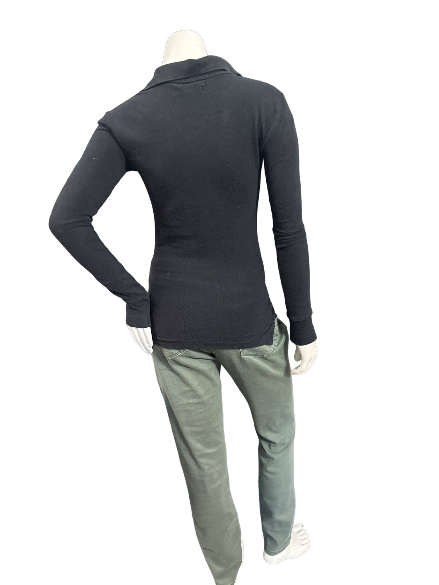 Aeropostale Black Long Sleeve Girls Shirt Size 12 Fitted All Cotton Aero Size XS / US 0-2 / IT 36-38 - 6 Thumbnail