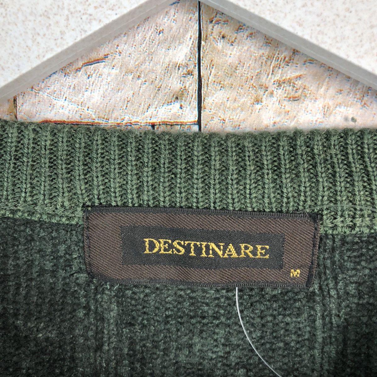 Japanese Brand Destinaren checkered vintage Green Knitwear #A1200 Size US S / EU 44-46 / 1 - 9 Thumbnail