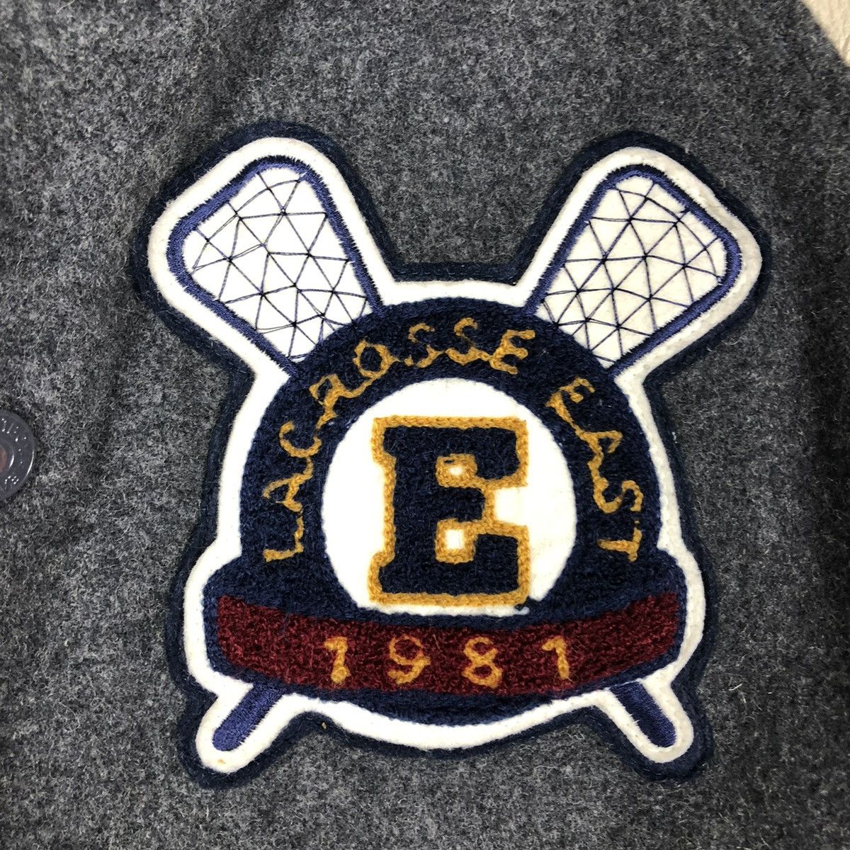 Japanese Brand 🔥VINTAGE VARSITY JUMPER LEATHER JACKET EAST BOY BIG LOGO Size US M / EU 48-50 / 2 - 20 Thumbnail