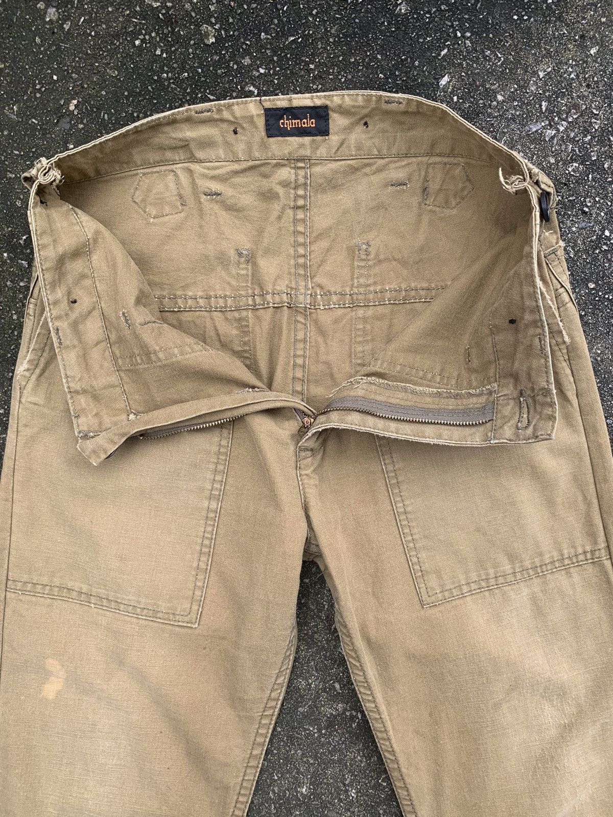 Chimala 🔥Distressed Chimala Fatigue Baker Buckle Back CANVAS Pants Size US 28 / EU 44 - 21 Thumbnail