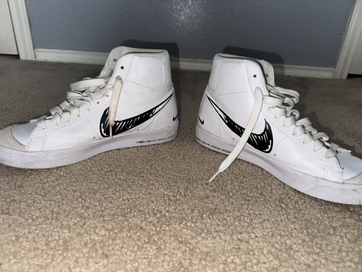 Nike Nike Blazer mid 77 sketch white and black Size US 6.5 / IT 36.5 - 2 Thumbnail