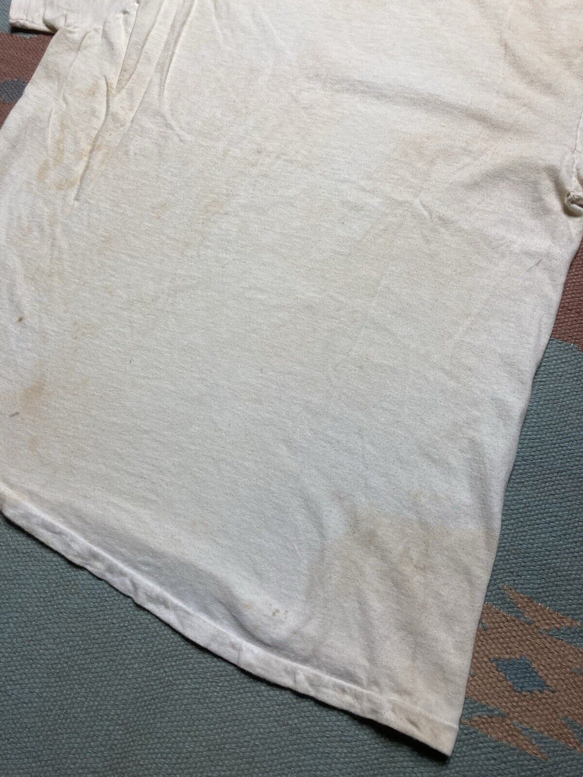 JCPenney × Vintage Vtg 70s blank white t shirt JCPenney worn soft cotton large Size US L / EU 52-54 / 3 - 10 Thumbnail