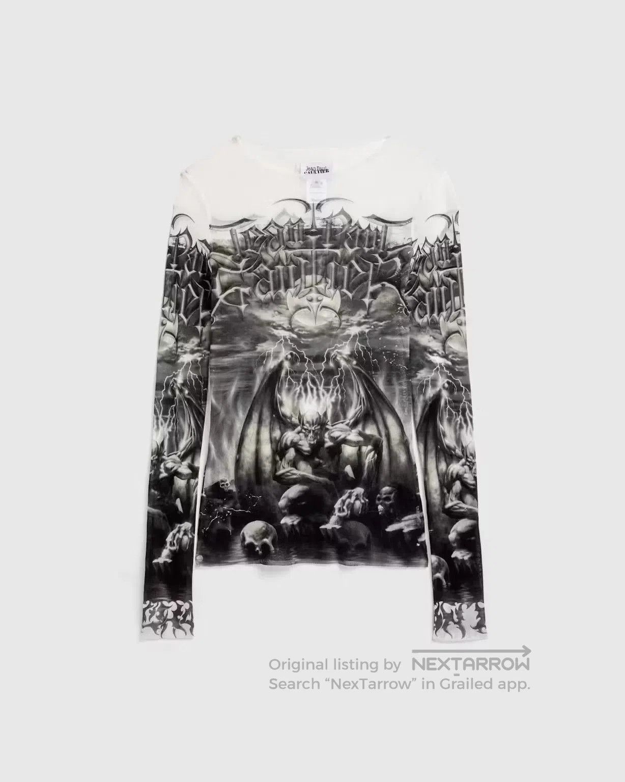 Jean Paul Gaultier Jean Paul Gaultier Diablo Top White/Black. Size L / US 10 / IT 46 - 3 Thumbnail