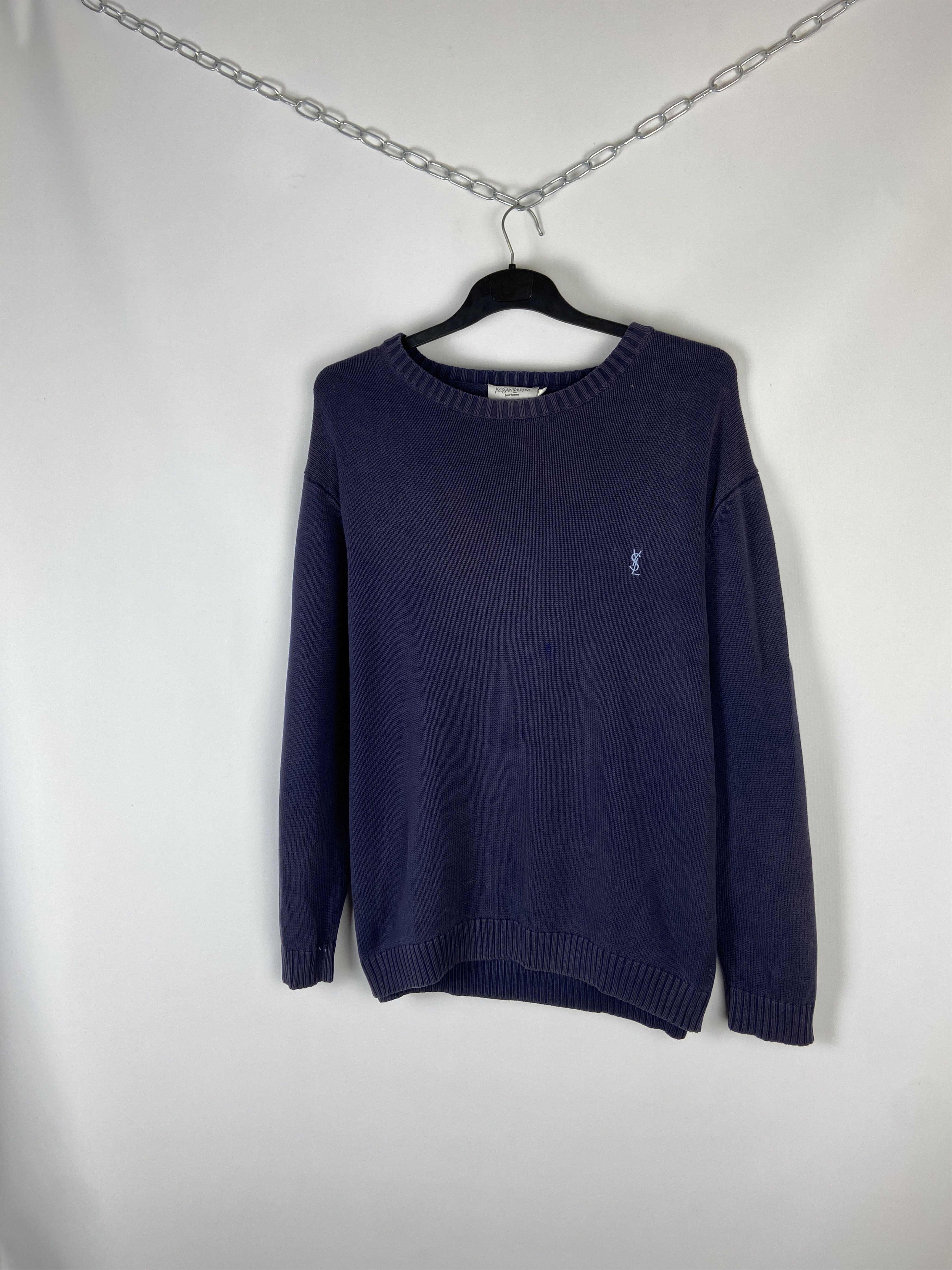Vintage Vintage Yves Saint Laurent Knitted Sweater Size US L / EU 52-54 / 3 - 3 Thumbnail