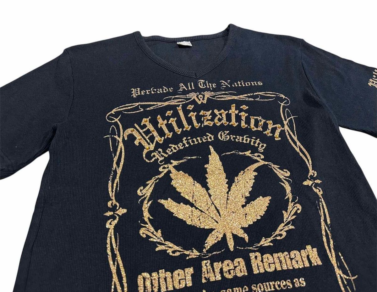 Hysteric Glamour × If Six Was Nine × Japanese Brand 🔥Sick Y2K Corn Flake Marijuana Poem Shirt Glitter Goth Punk Size US L / EU 52-54 / 3 - 1 Thumbnail