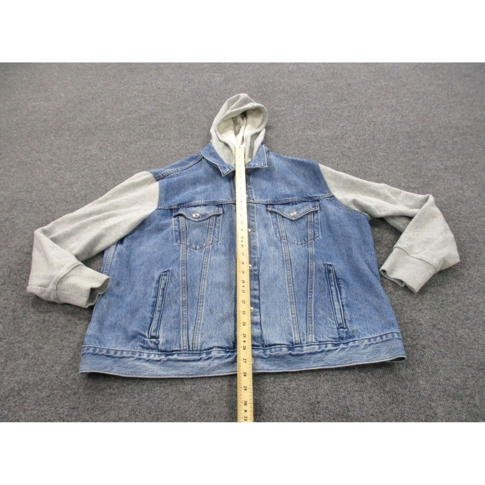 Levi's Levi's Jacket Mens XL Blue Denim Vintage Trucker Outdoors Windbreaker Jacket With Hooded Lined Pockets Thermal Size US 36 / EU 52 - 3 Thumbnail