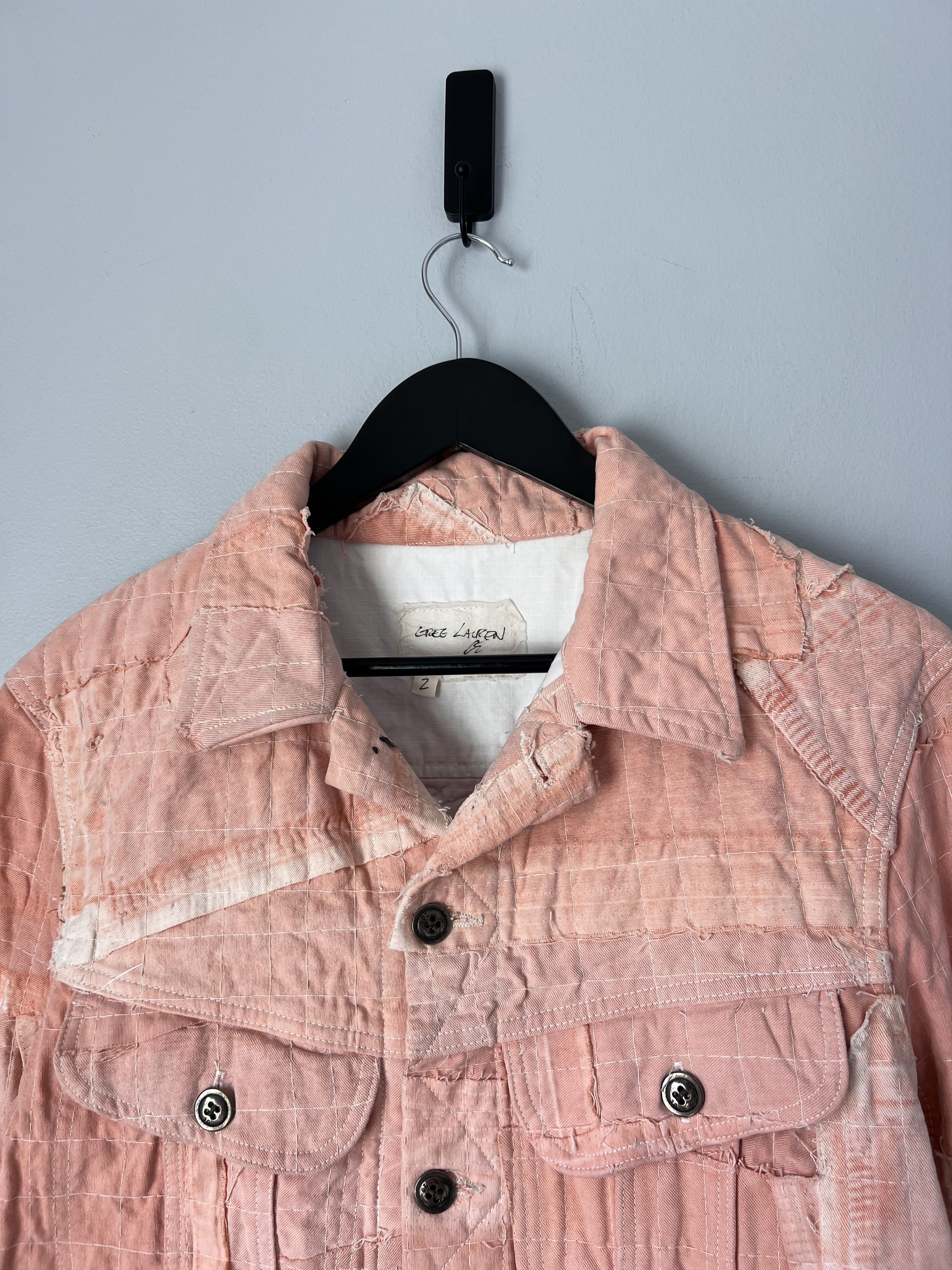 Greg Lauren Greg Lauren Stitchwork Trucker Jacket in Pink Size US M / EU 48-50 / 2 - 2 Thumbnail