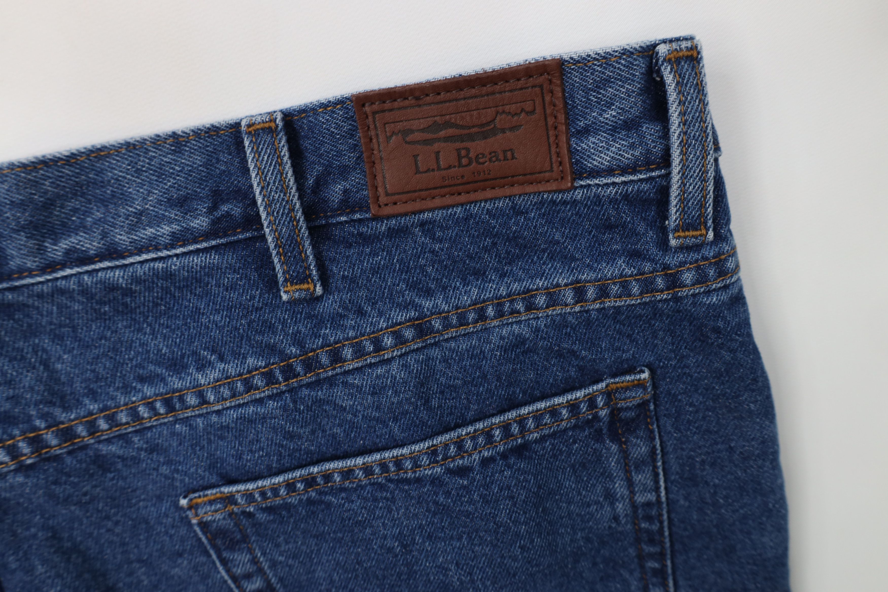 L.L. Bean Vintage LL Bean Fleece Lined Heavy Wide Leg Denim Jeans Blue Size US 40 / EU 56 - 14 Thumbnail