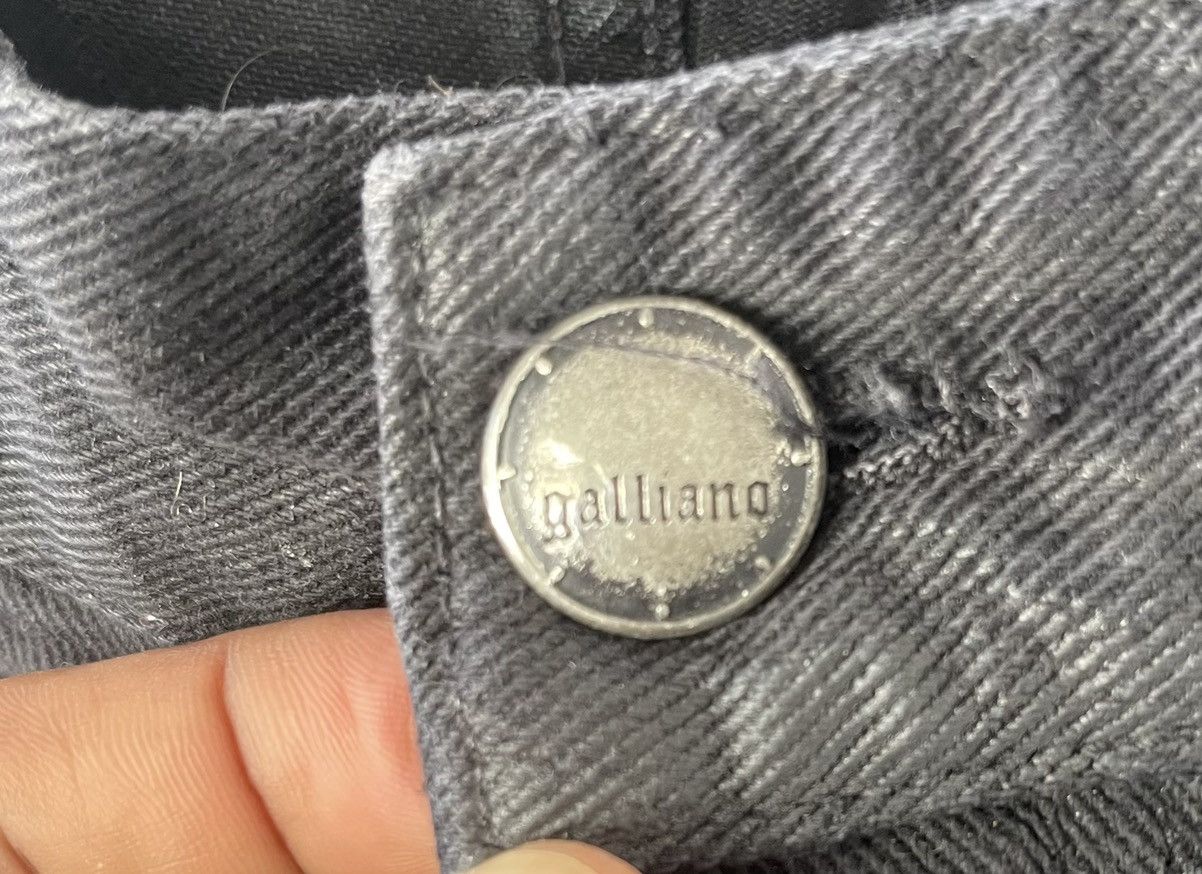 John Galliano 🔥RARE🔥JOHN GALLIANO DENIM DESTRESS BLACK ITALY Size US 31 - 6 Thumbnail