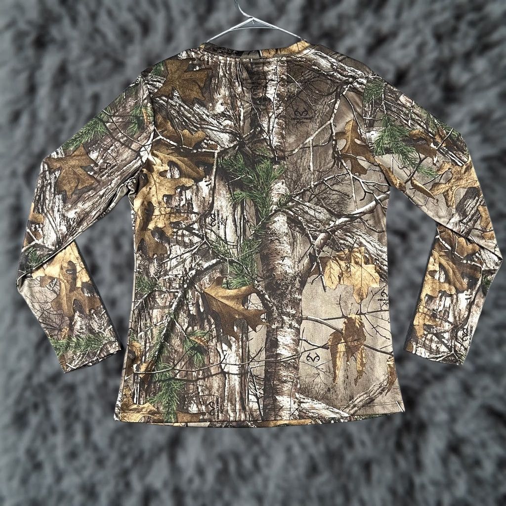 Realtree Realtree Shirt Womens Large 12-14 Camouflage Camo Long Sleeve Outdoor Hunting Size L / US 10 / IT 46 - 1 Thumbnail