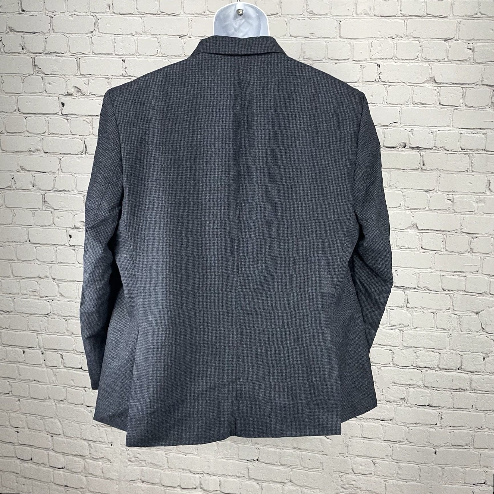 Marks & Spencer Marks & Spencer Jacket Black Blue Check Easy Care Sports Blazer Size 48 Size 48R - 2 Thumbnail