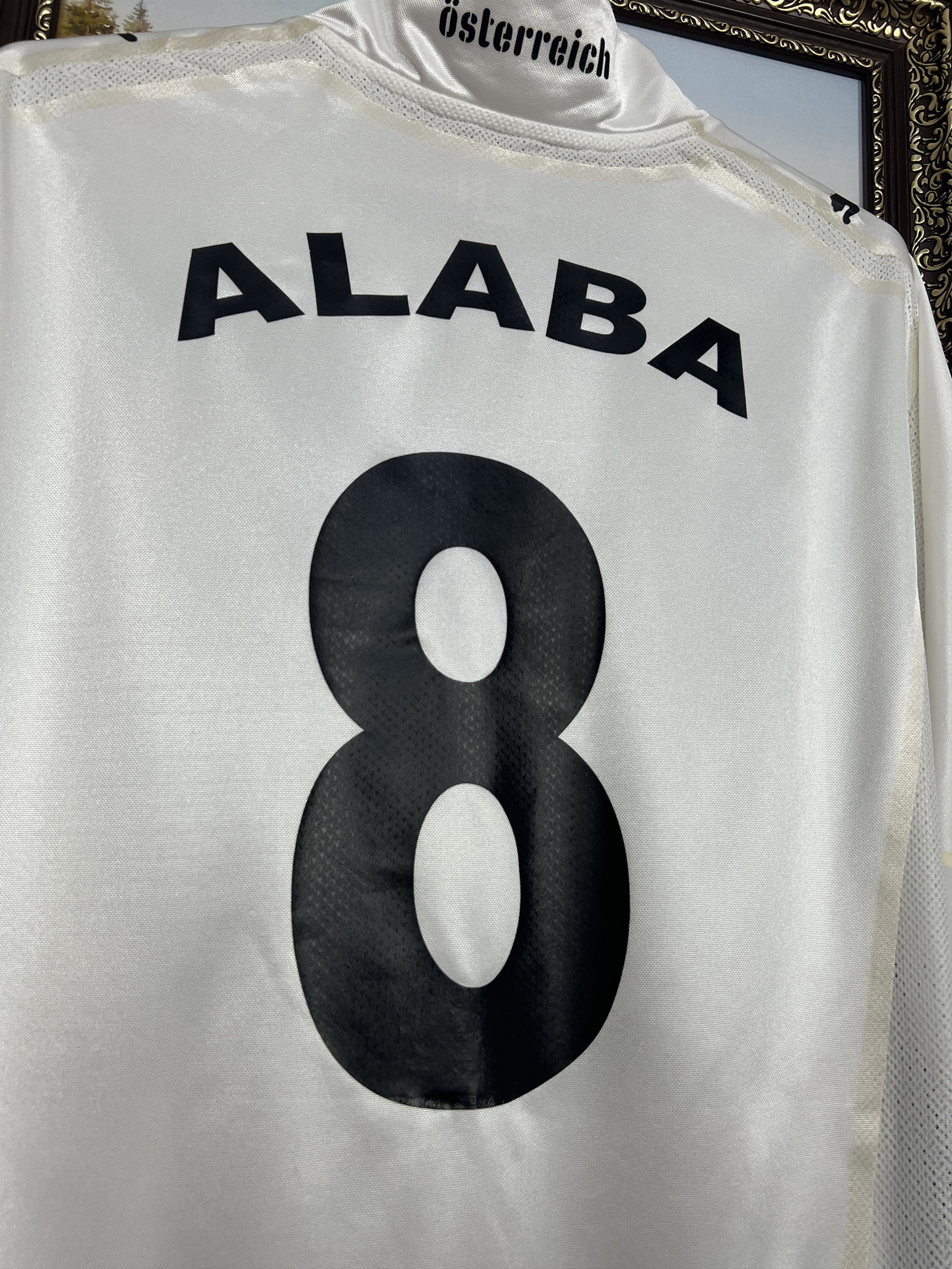 Puma Austria football shirt Player #8 Alaba Long Sleeve Jersey Size US XL / EU 56 / 4 - 9 Thumbnail