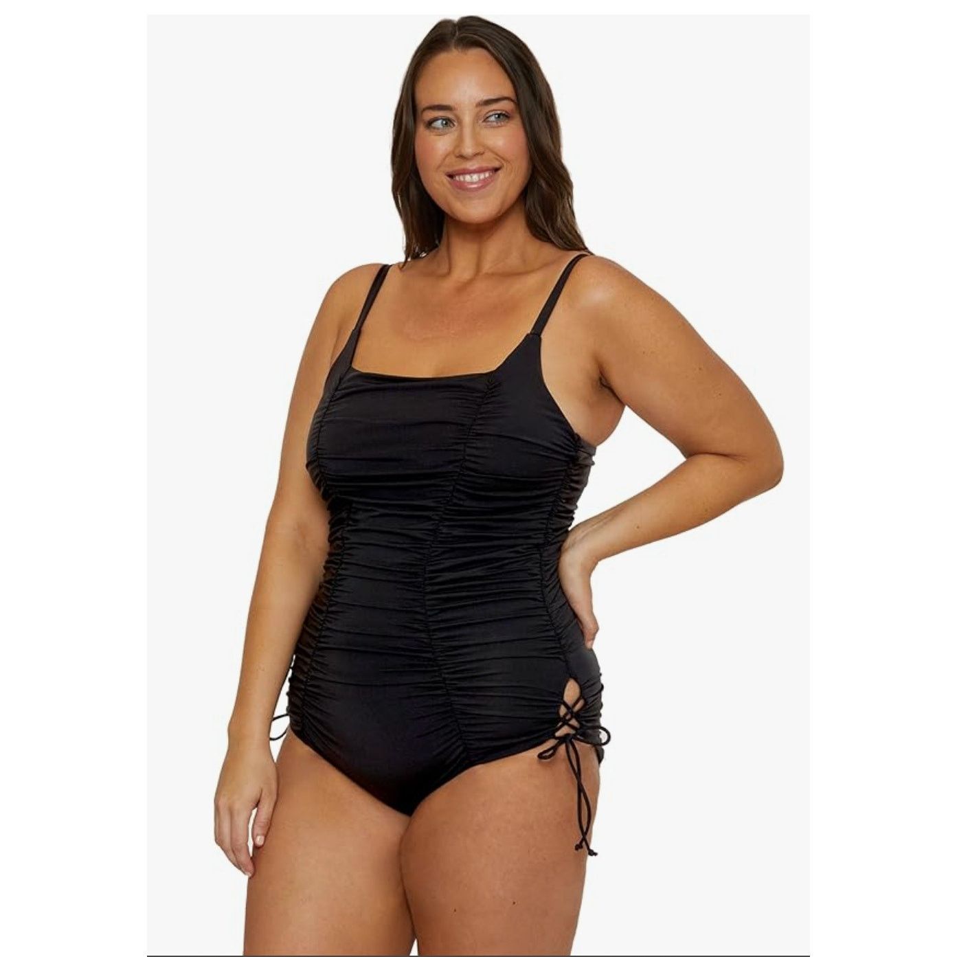 Other BECCA Color Code Plus Size Shirred One Piece 1X 16-18 $158 Size ONE SIZE - 2 Thumbnail