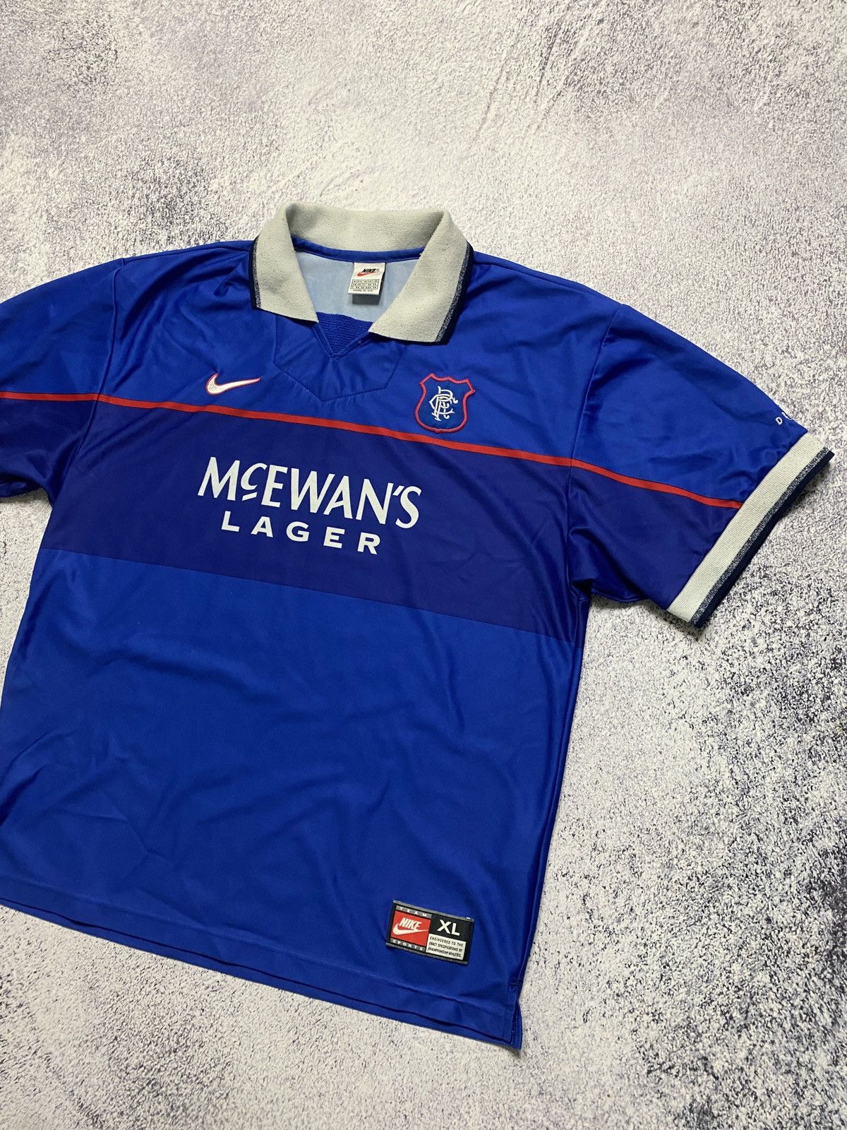 Nike × Vintage Vintage Glasgow Rangers 1997/99 Home Soccer Jersey Size XL Size US XL / EU 56 / 4 - 2 Thumbnail