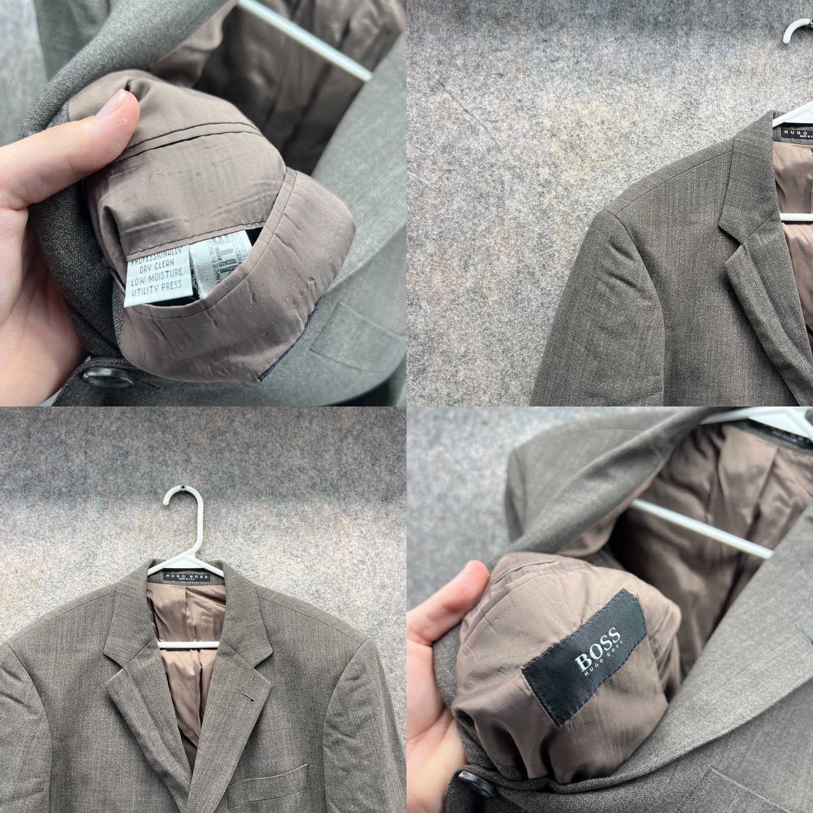 Hugo Boss HUGO BOSS Blazer Mens 40R Gray Sport Coat Jacket Wool Sigma USA Suit Sport Coat Size 40R - 8 Thumbnail