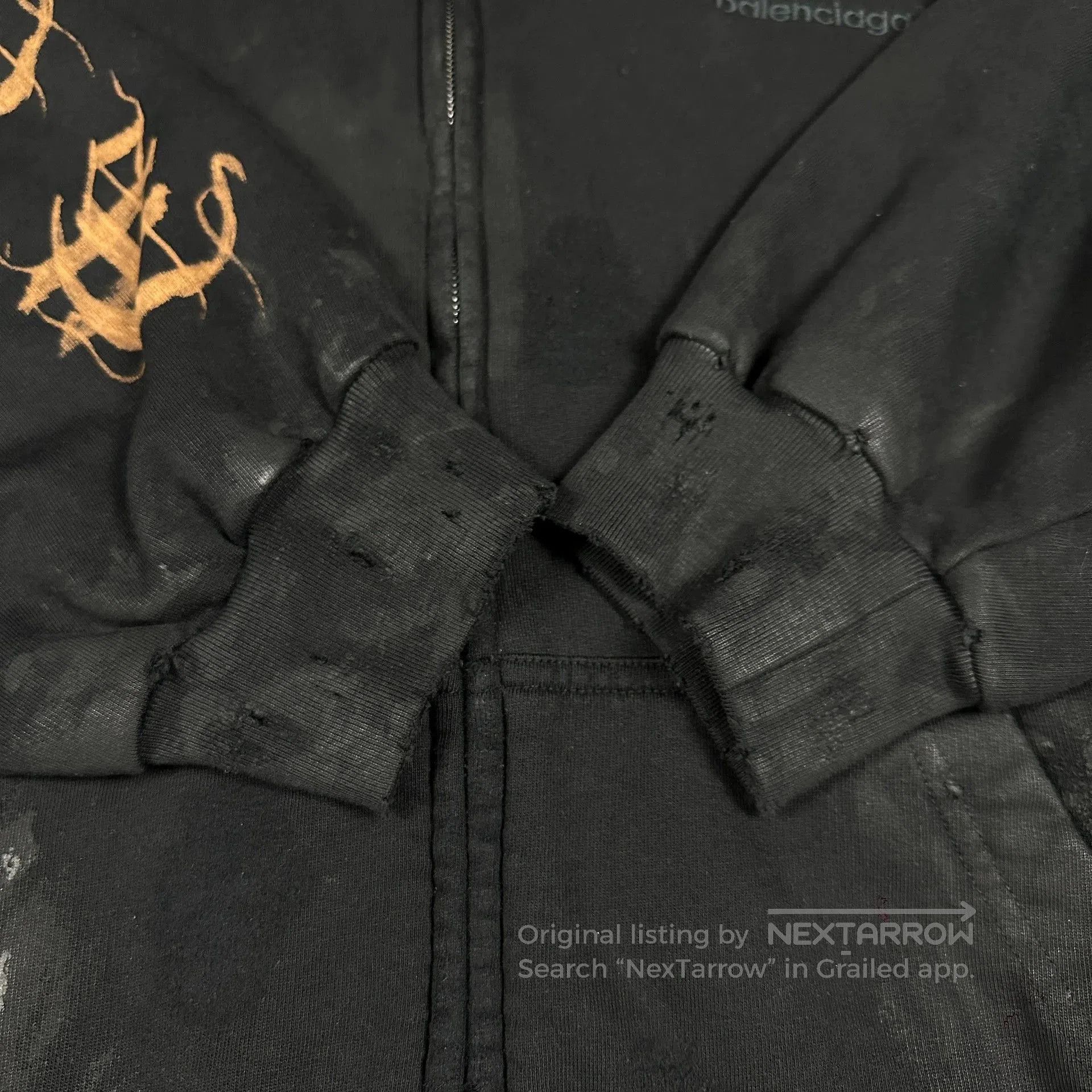 Balenciaga balenciaga logo zip-up hoodie in unique color. Size US XL / EU 56 / 4 - 4 Thumbnail