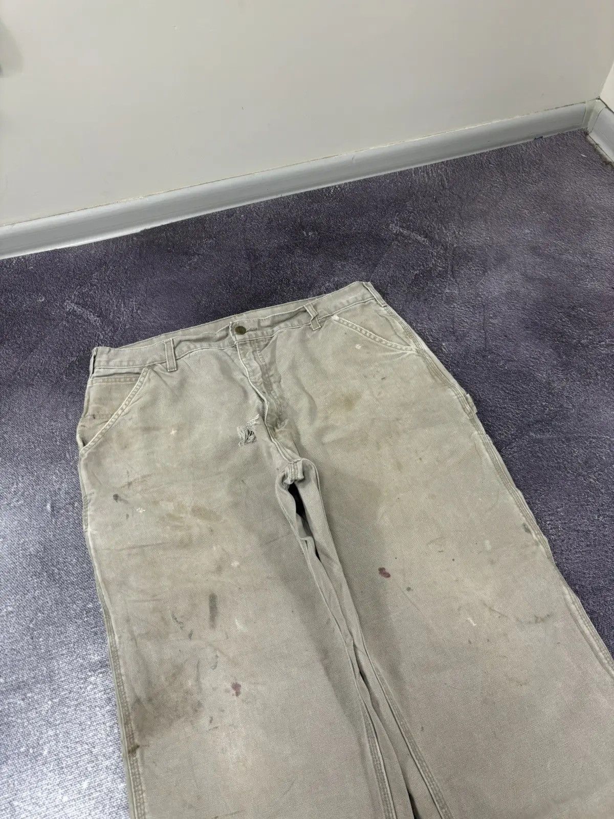 Carhartt × Vintage Vintage Carhartt American Hype Denim Work Baggy Pants Size US 38 / EU 54 - 8 Thumbnail