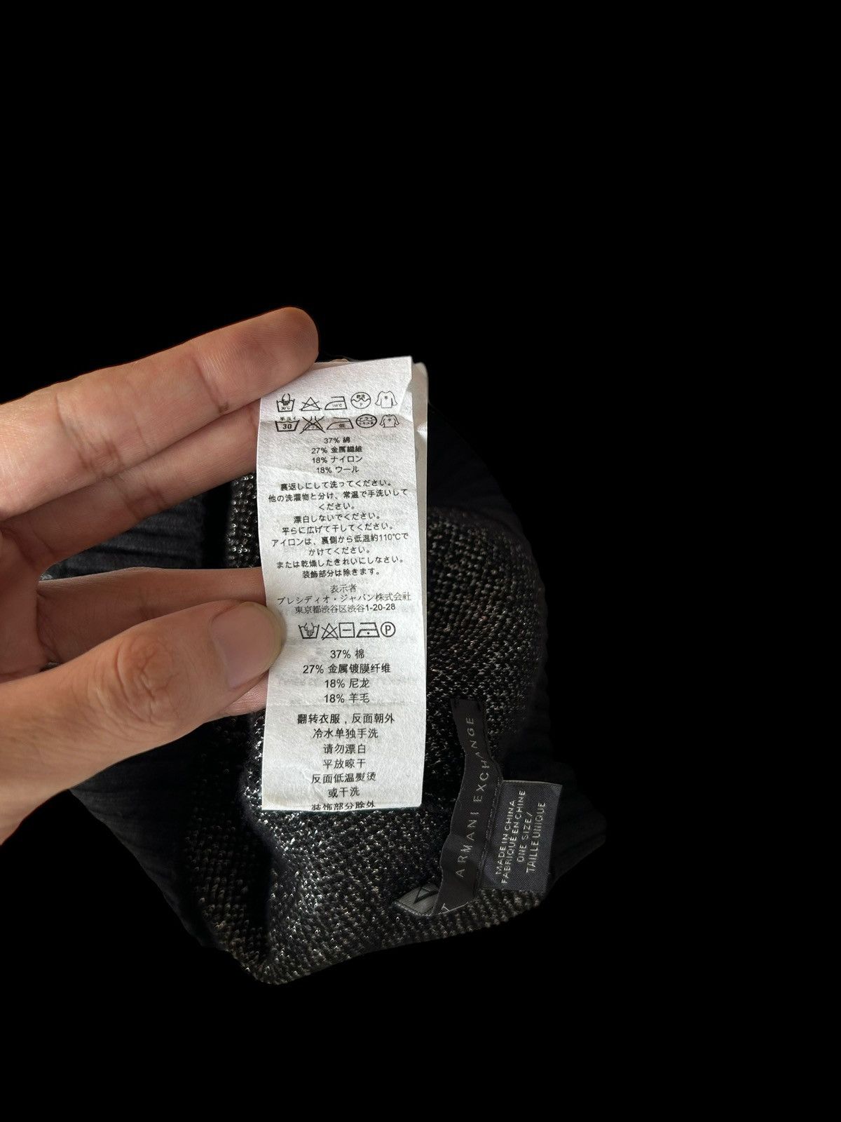 Armani × Armani Exchange × Vintage Armani Exchange Full Print Beanie Hats Size ONE SIZE - 13 Thumbnail