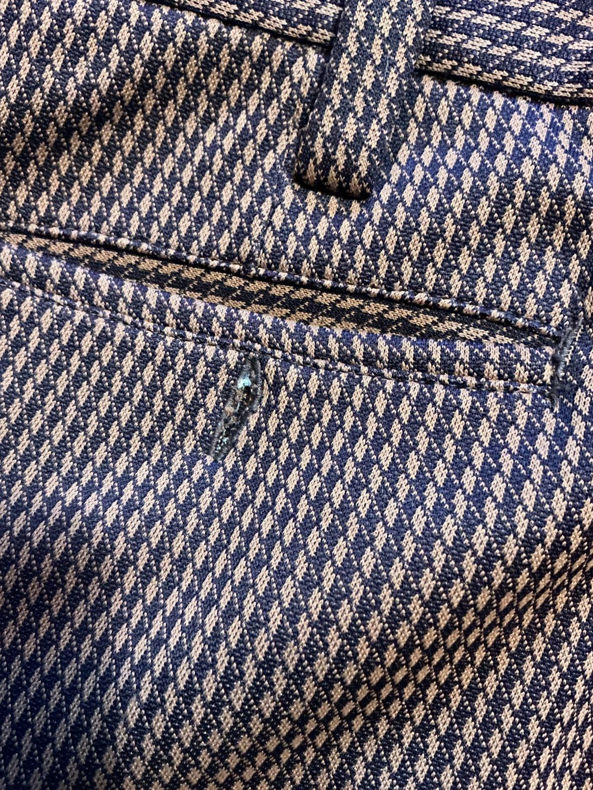Vintage Vintage 70s Houndstooth Knit Flare Disco Leisure Dress Pants Size US 34 / EU 50 - 13 Thumbnail
