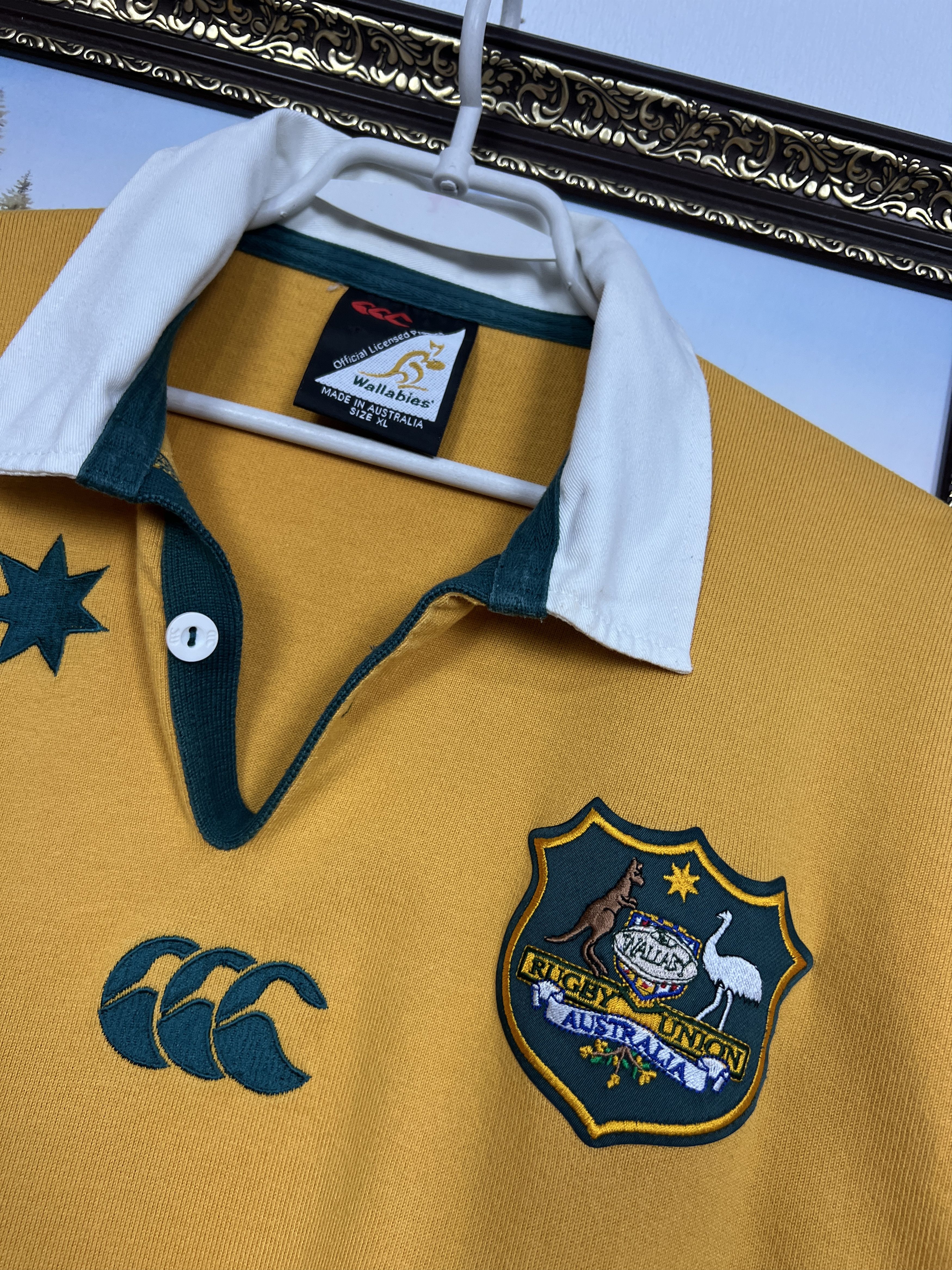 Vintage Australia Rugby Union Jersey Wallabies Shirt Long Sleeve Size US XL / EU 56 / 4 - 4 Thumbnail
