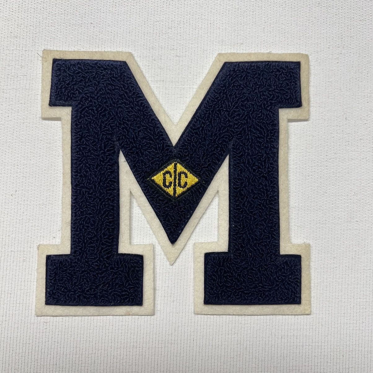 Vintage Letterman Varsity Patch Letter M Blue Chenille Felt Sports Size ONE SIZE - 4 Thumbnail