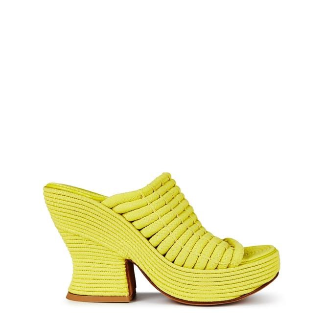 Bottega Veneta Bv Wedge Mules in Green