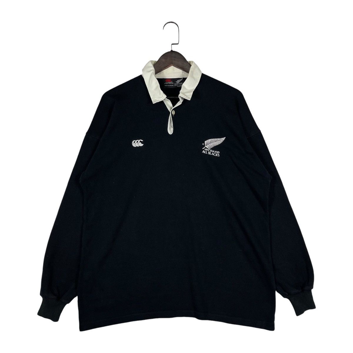 All Blacks × Canterbury of New Zealand × New Zealand Outback Vintage 90s New Zealand All Blacks Rugby Shirt Size US L / EU 52-54 / 3 - 2 Thumbnail