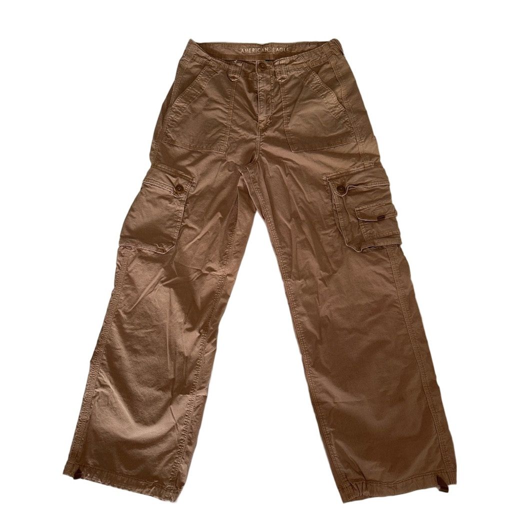 American Eagle Outfitters American Eagle Women’s Stretch Cargo Pants – Brown Size 32" / US 10 / IT 46 - 3 Thumbnail
