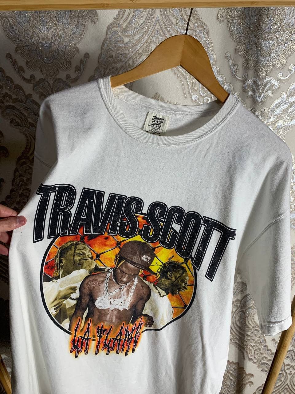 Japanese Brand × Vintage TRAVIS SCOTT LA FLAME ASTROWORLD T-SHIRT HYPE Y2K RARE RAP Size US XL / EU 56 / 4 - 2 Thumbnail