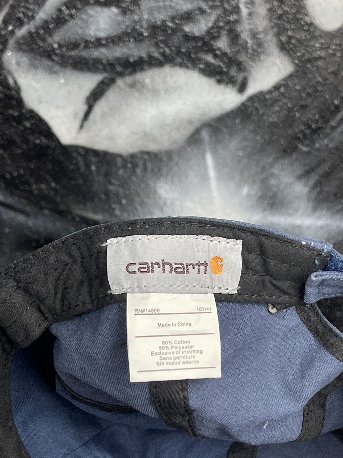 Carhartt Carhartt Leather Logo Blue Baseball Cap One Size Fits Size ONE SIZE - 8 Thumbnail