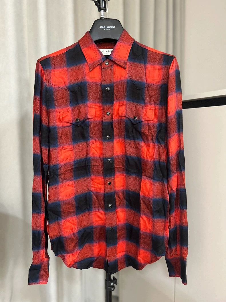 Saint Laurent Paris 20ss spring/summer black and red plaid