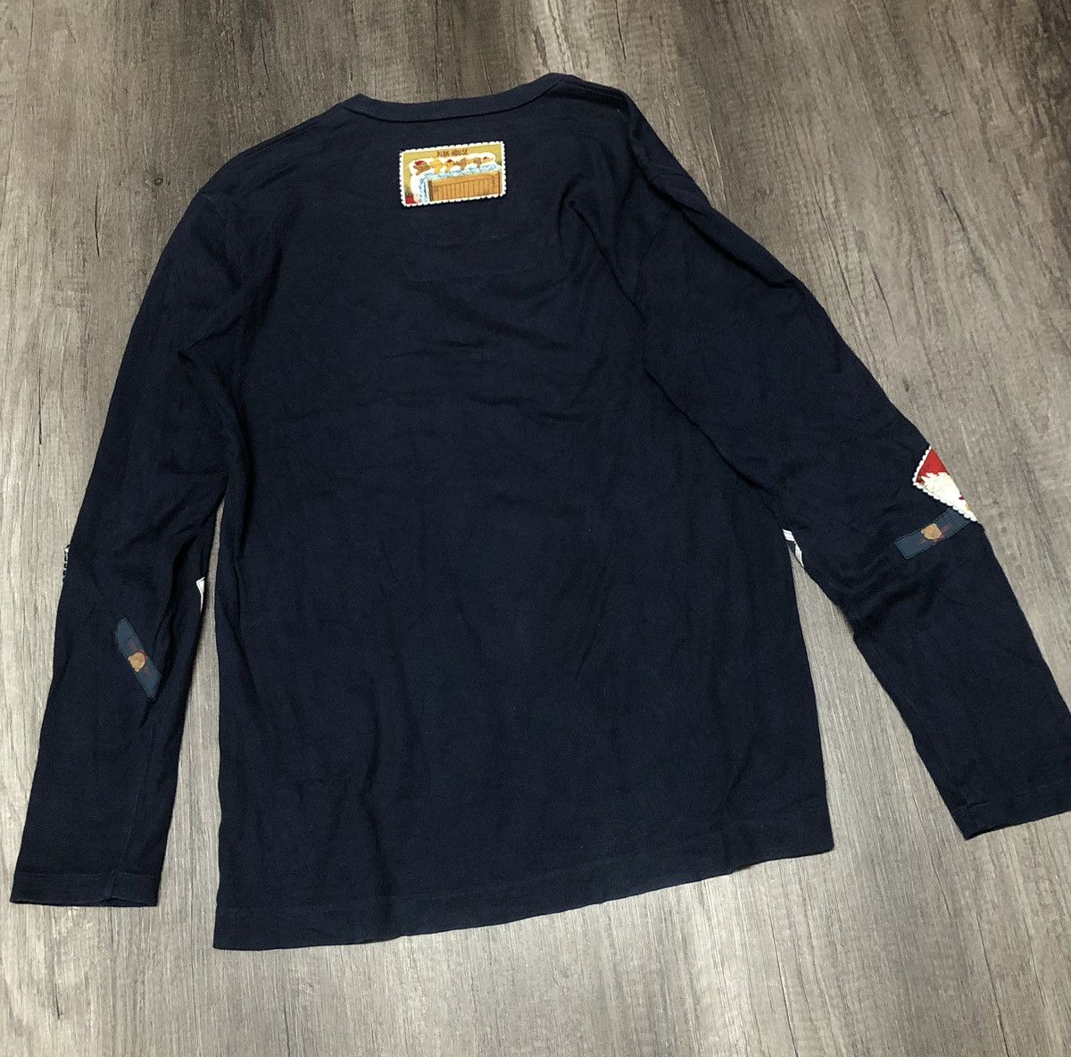 Designer × Japanese Brand × Pink House VINTAGE PINK HOUSE PATCHED DESIGN LONG SLEEVE TEE SHIRT Size US S / EU 44-46 / 1 - 14 Thumbnail