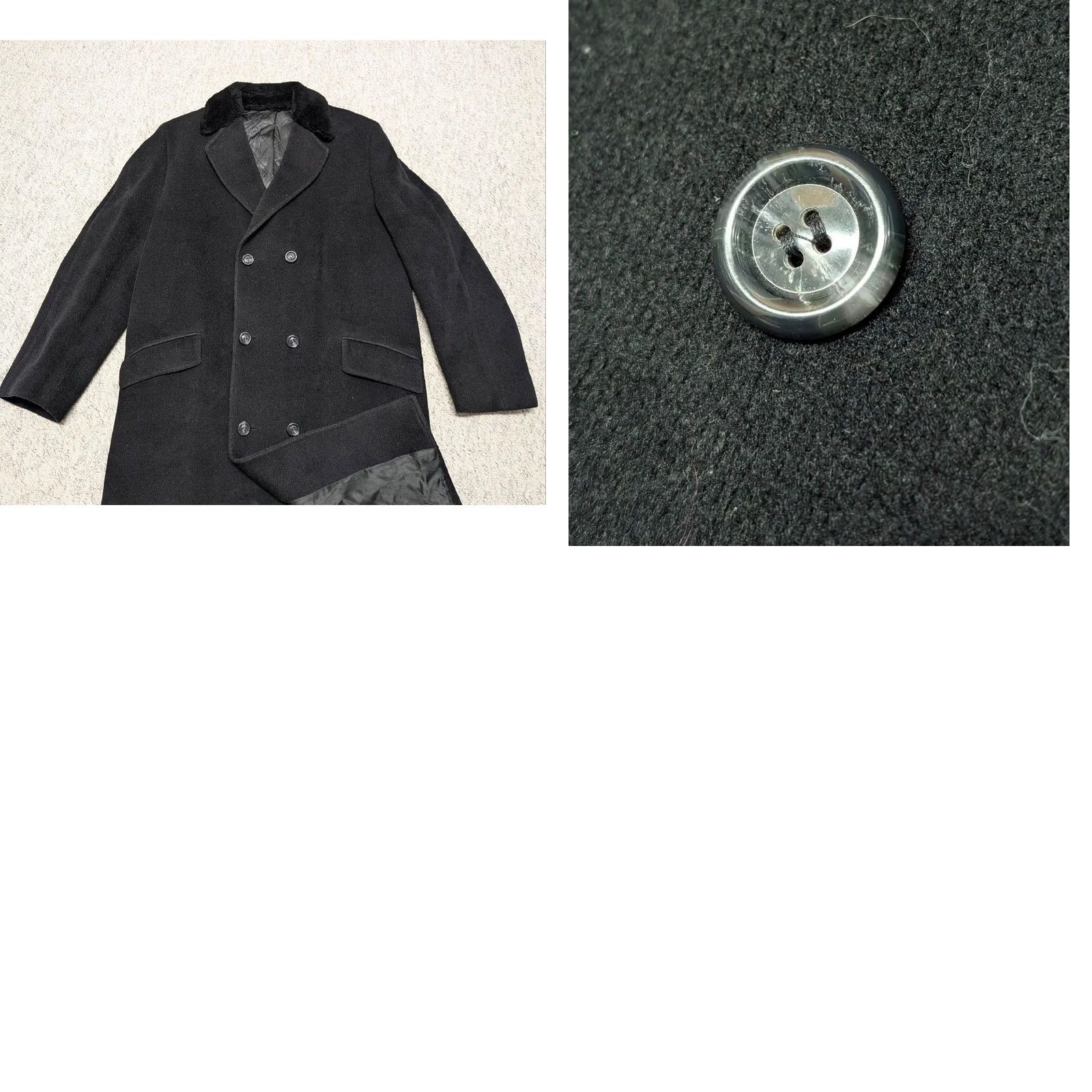 Doublet VINTAGE Alexandre double breasted COAT Men's 2XL Black Wool Mouton collar Overcoat Size US XXL / EU 58 / 5 - 9 Thumbnail