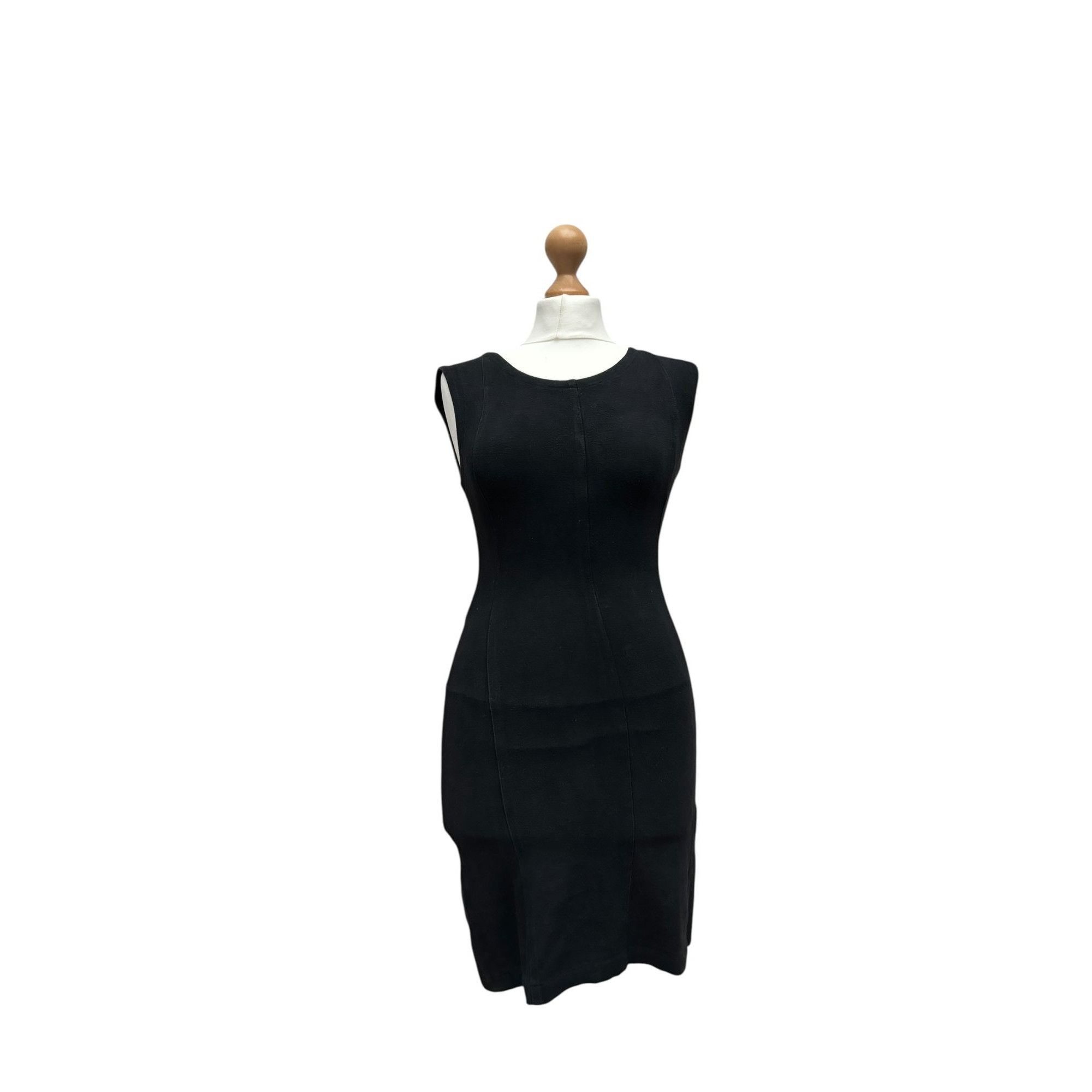 Yves Saint Laurent 1980s Vintage Black Cotton Mini Dress Size S / US 4 / IT 40 - 1 Thumbnail