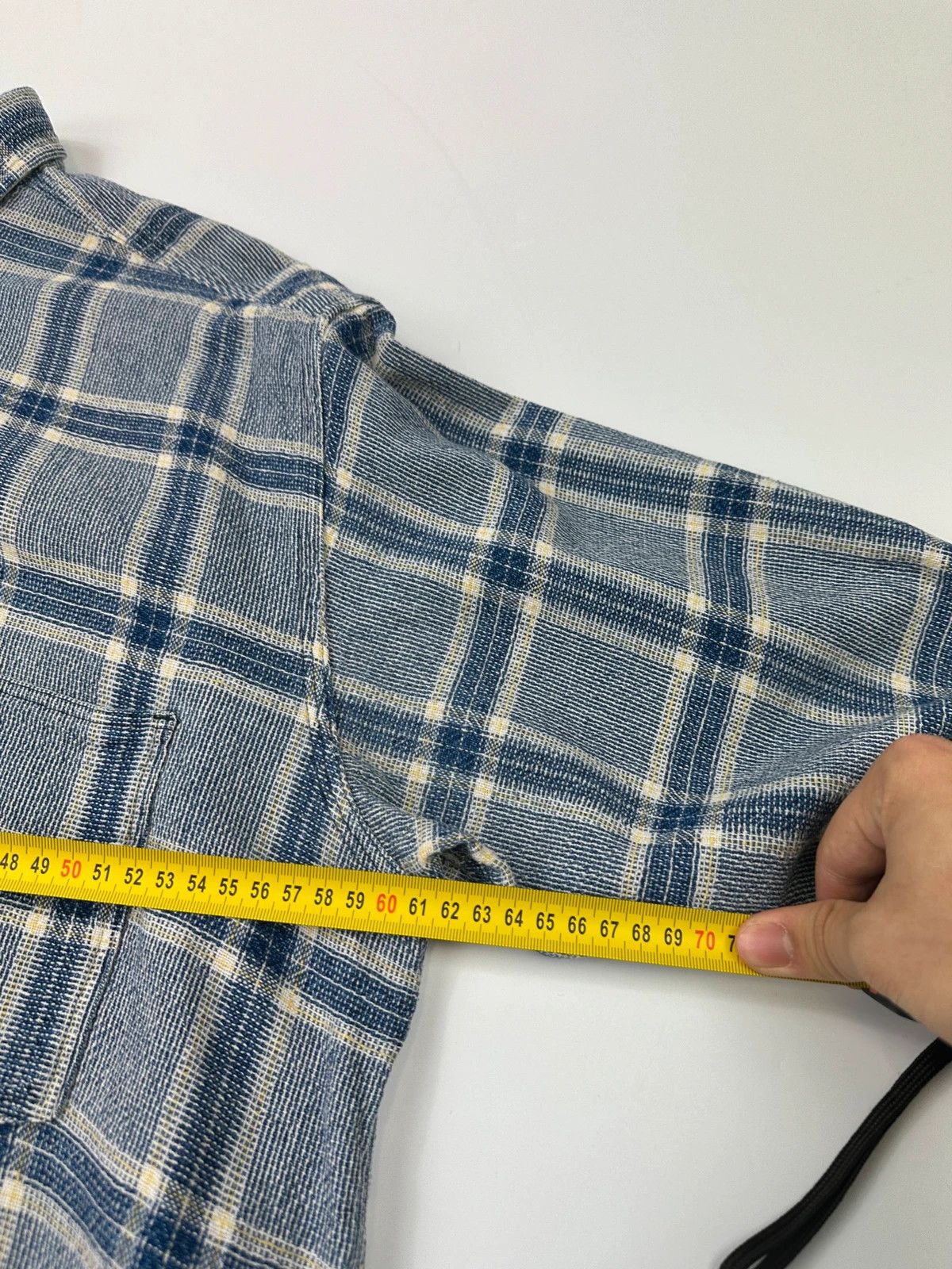 Armani Armani Jeans 90s Cottons Knitted Checkered Blue Shirt Size US L / EU 52-54 / 3 - 10 Thumbnail
