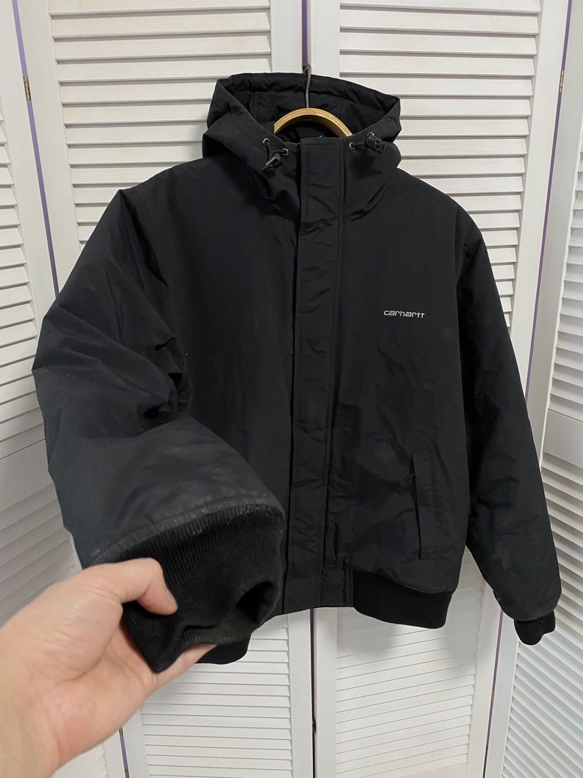 Carhartt 🖤 Vintage Faded Carhartt Hooded Work Jacket Size US XL / EU 56 / 4 - 1 Thumbnail