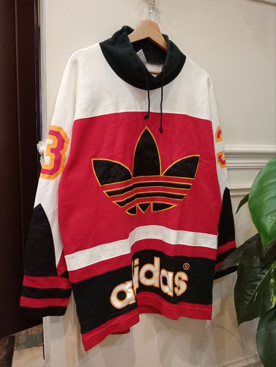 Adidas VINTAGE ADIDAS TREFOIL BIG LOGO BLEND SWEATSHIRT Size US L / EU 52-54 / 3 - 5 Thumbnail