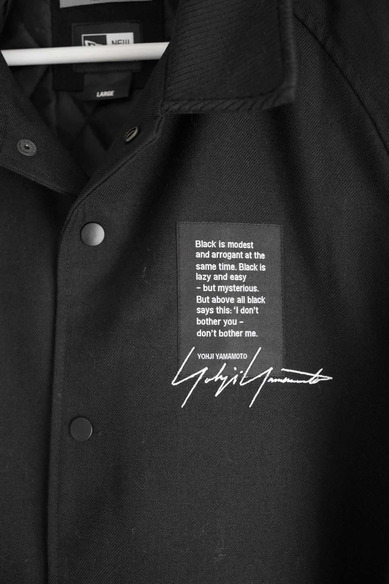 Yohji Yamamoto Yohji Yamamoto 22AW New Era Slogan Wool Coach Jkt Size US L / EU 52-54 / 3 - 3 Thumbnail