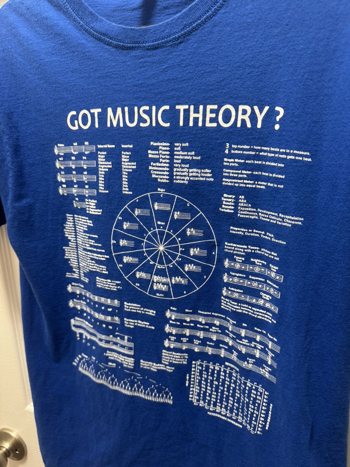 Fruit Of The Loom × Lad Musician × Vintage Fruit of the Loom Got Music Theory Vintage Nerd Graph Shirt Size US M / EU 48-50 / 2 - 2 Thumbnail